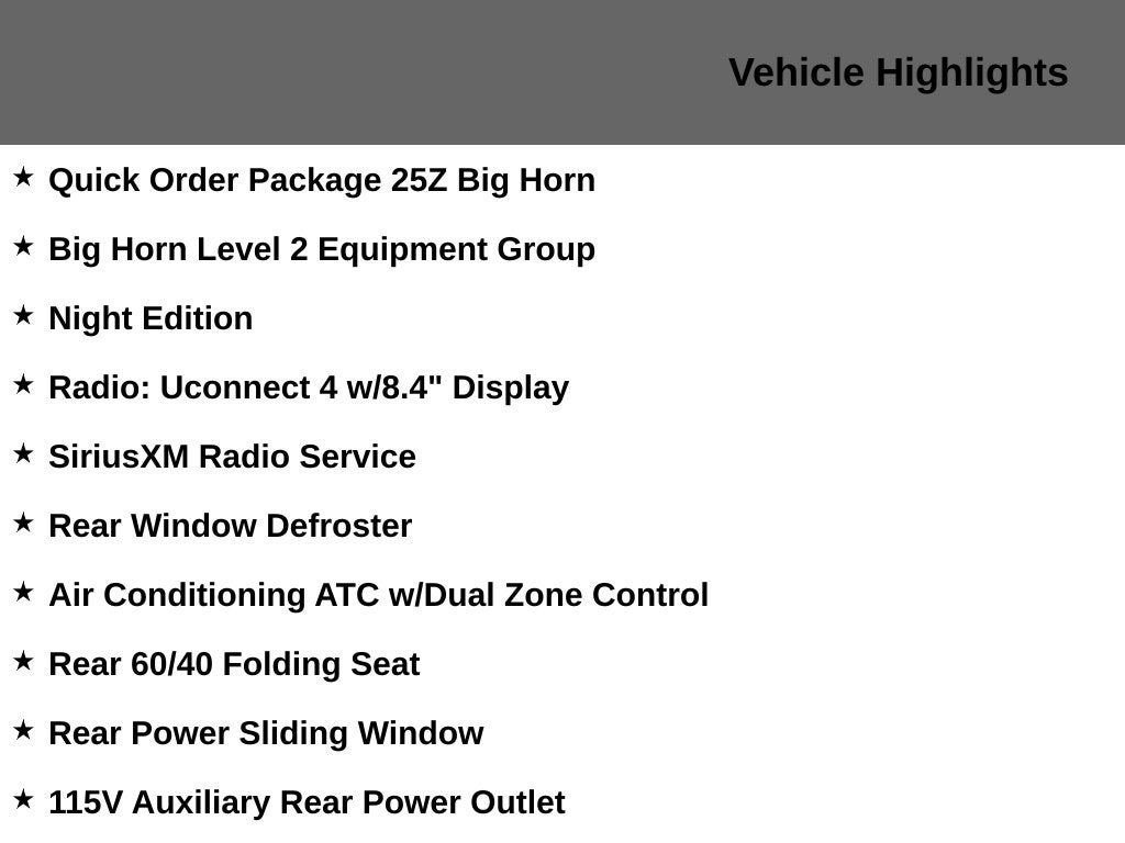 2021 RAM 1500 Big Horn/Lone Star