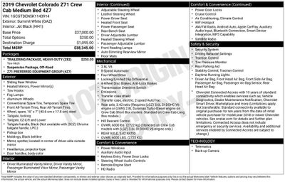 2019 Chevrolet Colorado Z71