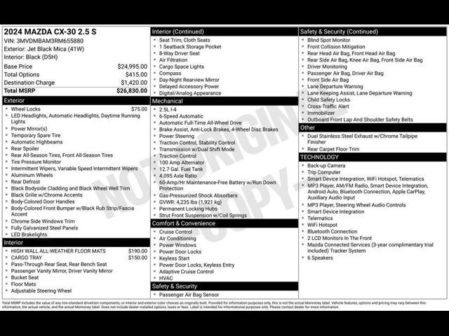 2024 Mazda Mazda CX-30 2.5 S