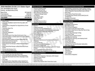 2026 Mazda Mazda CX-30 2.5 S Select Sport AWD