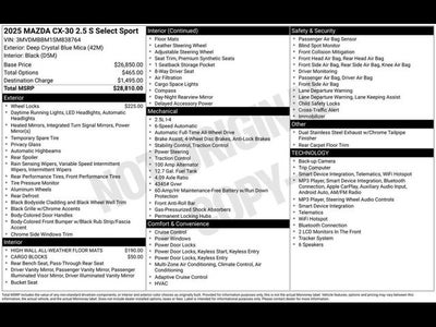 2025 Mazda Mazda CX-30 2.5 S Select Sport