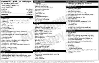 2024 Mazda Mazda CX-30 2.5 S Select Sport