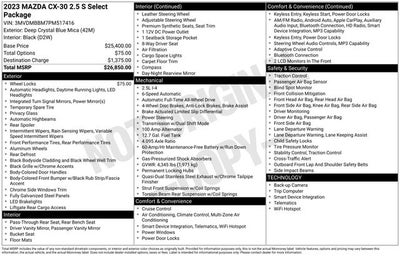 2023 Mazda Mazda CX-30 2.5 S Select Package