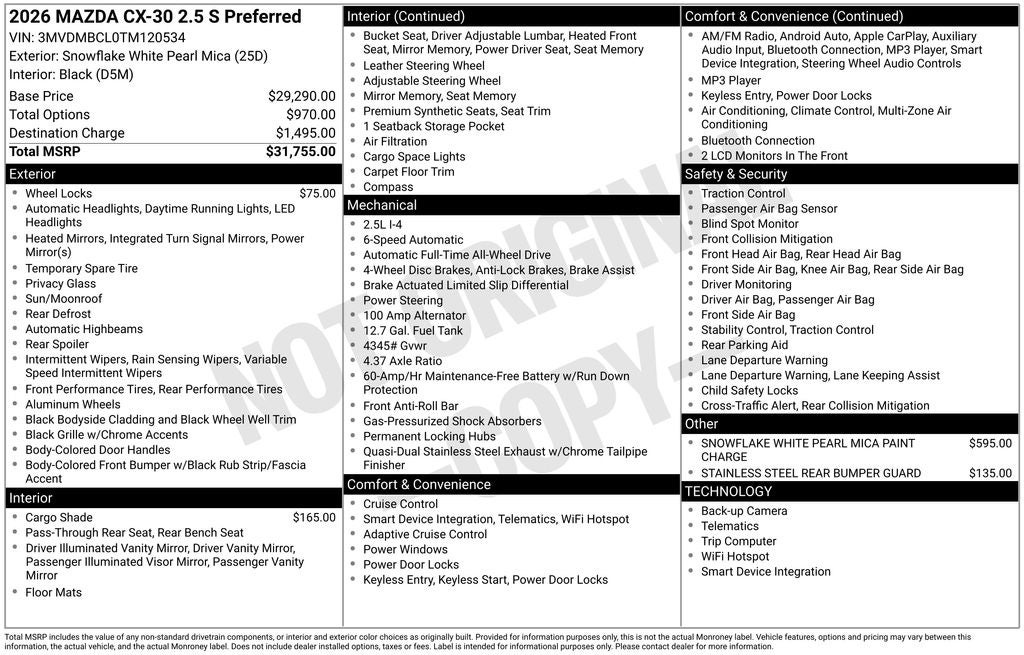 2026 Mazda Mazda CX-30 2.5 S Preferred AWD