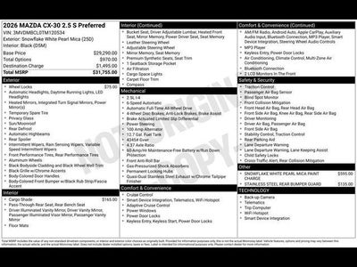 2026 Mazda Mazda CX-30 2.5 S Preferred AWD