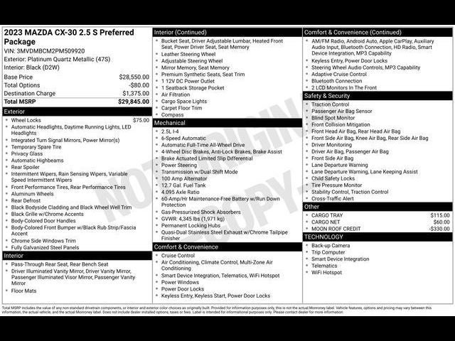 2023 Mazda Mazda CX-30 2.5 S Preferred Package