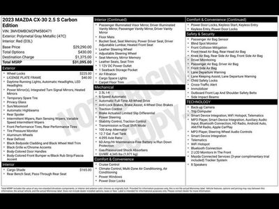 2023 Mazda Mazda CX-30 2.5 S Carbon Edition