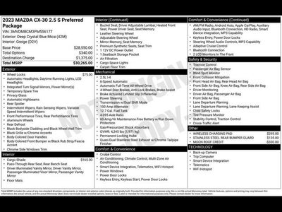 2023 Mazda Mazda CX-30 2.5 S Preferred Package