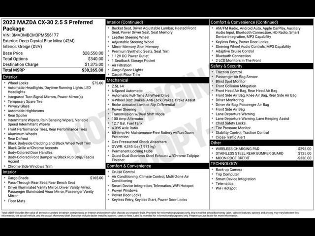 2023 Mazda Mazda CX-30 2.5 S Preferred Package