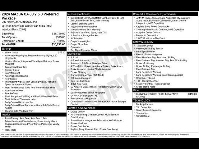 2024 Mazda Mazda CX-30 2.5 S Preferred Package