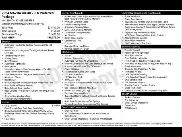 2024 Mazda Mazda CX-30 2.5 S Preferred Package