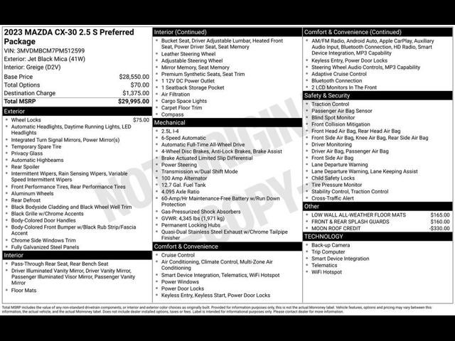 2023 Mazda Mazda CX-30 2.5 S Preferred Package