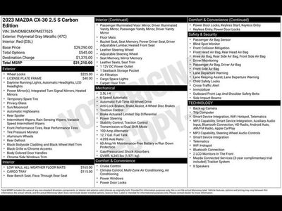 2023 Mazda Mazda CX-30 2.5 S Carbon Edition