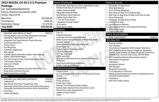 2023 Mazda Mazda CX-30 2.5 S Premium Package