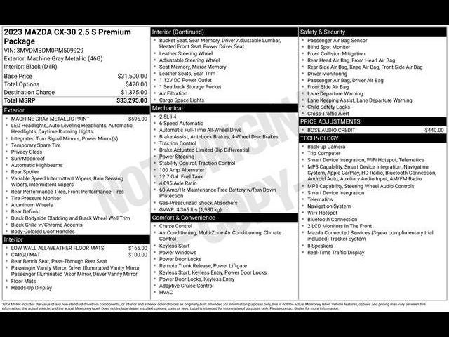 2023 Mazda Mazda CX-30 2.5 S Premium Package