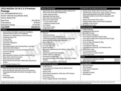 2023 Mazda Mazda CX-30 2.5 S Premium Package