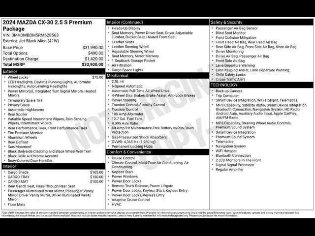 2024 Mazda Mazda CX-30 2.5 S Premium Package