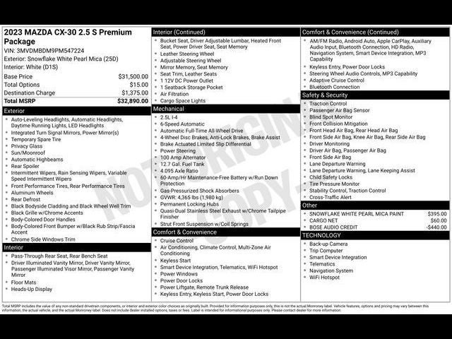 2023 Mazda Mazda CX-30 2.5 S Premium Package