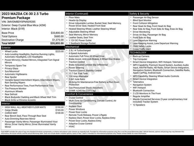 2023 Mazda Mazda CX-30 2.5 Turbo Premium Package