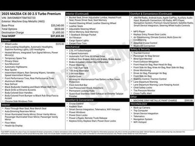2025 Mazda Mazda CX-30 2.5 Turbo Premium Package