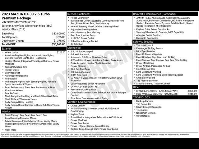 2023 Mazda Mazda CX-30 2.5 Turbo Premium Package