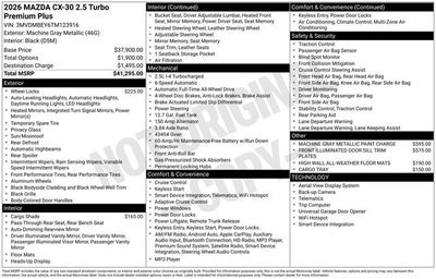 2026 Mazda Mazda CX-30 2.5 Turbo Premium Plus