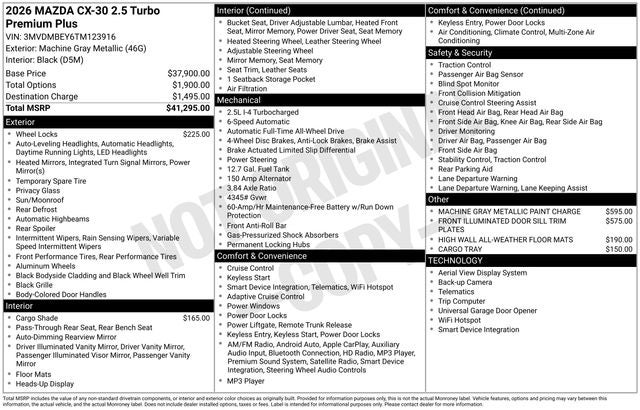 2026 Mazda Mazda CX-30 2.5 Turbo Premium Plus