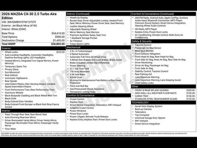 2026 Mazda Mazda CX-30 2.5 Turbo Aire Edition AWD