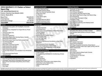 2024 Mazda Mazda3 2.5 S Select Sport