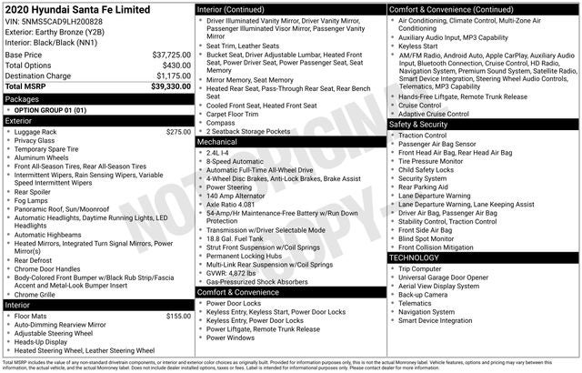 2020 Hyundai Santa Fe Limited