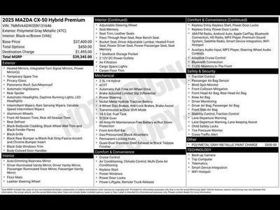 2025 Mazda Mazda CX-50 Hybrid Premium Package