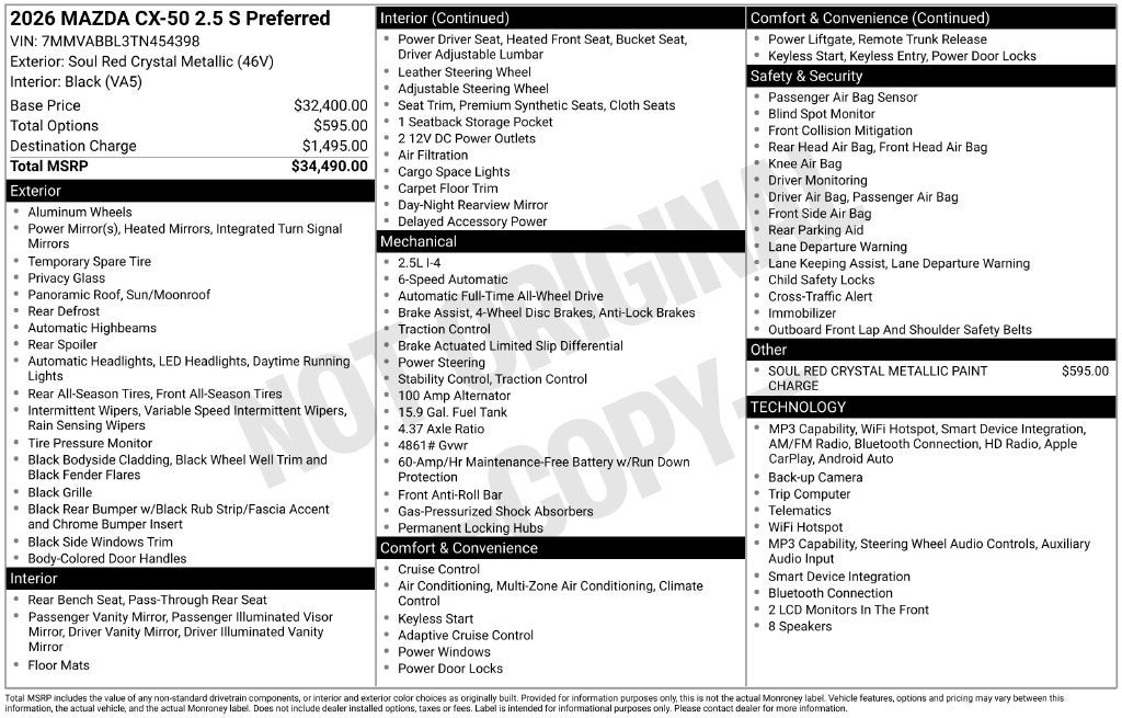 2026 Mazda Mazda CX-50 2.5 S Preferred