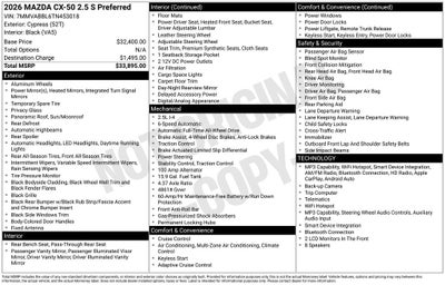 2026 Mazda Mazda CX-50 2.5 S Preferred