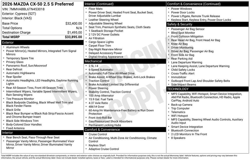 2026 Mazda Mazda CX-50 2.5 S Preferred