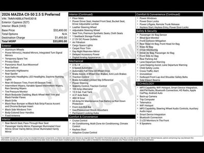 2026 Mazda Mazda CX-50 2.5 S Preferred