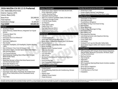 2026 Mazda Mazda CX-50 2.5 S Preferred