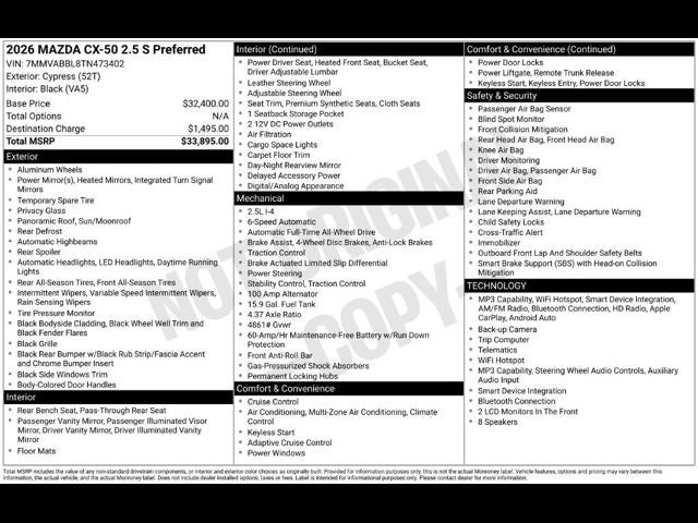 2026 Mazda Mazda CX-50 2.5 S Preferred