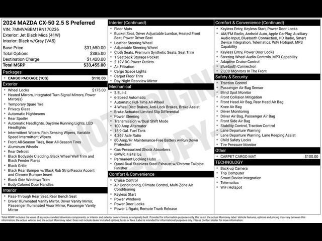 2024 Mazda Mazda CX-50 2.5 S Preferred Package