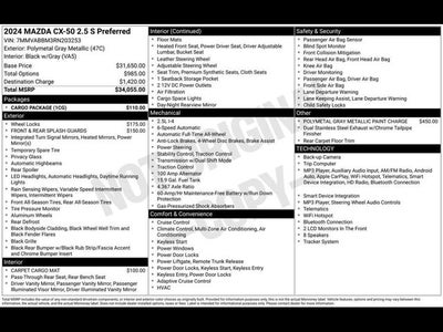 2024 Mazda Mazda CX-50 2.5 S Preferred Package