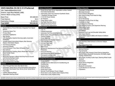 2025 Mazda Mazda CX-50 2.5 S Preferred Package
