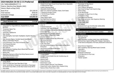 2024 Mazda Mazda CX-50 2.5 S Preferred Package
