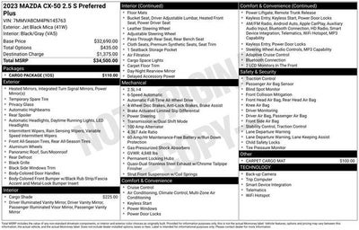 2023 Mazda Mazda CX-50 2.5 S Preferred Plus Package