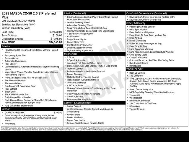 2023 Mazda Mazda CX-50 2.5 S Preferred Plus Package