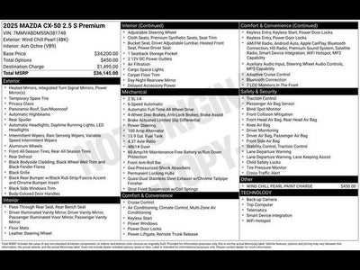 2025 Mazda Mazda CX-50 2.5 S Premium Package