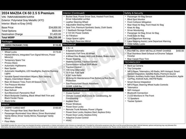 2024 Mazda Mazda CX-50 2.5 S Premium Package