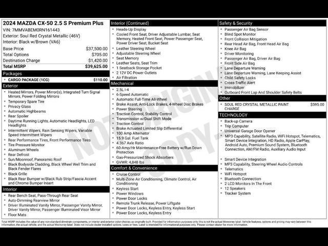 2024 Mazda Mazda CX-50 2.5 S Premium Plus Package