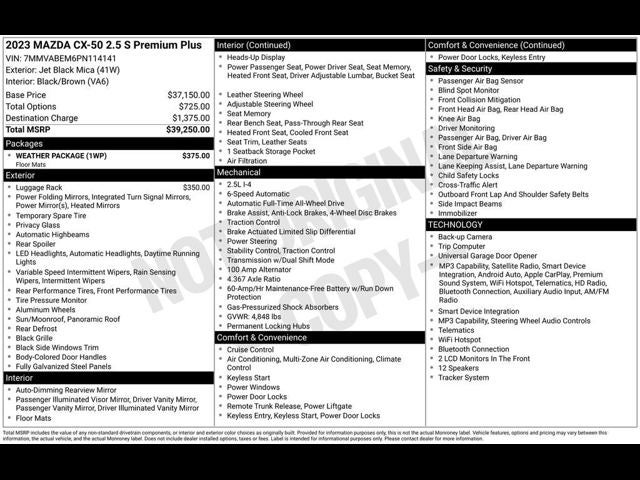 2023 Mazda Mazda CX-50 2.5 S Premium Plus Package