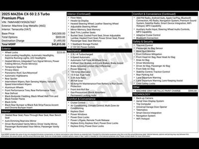 2025 Mazda Mazda CX-50 2.5 Turbo Premium Plus Package