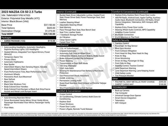 2023 Mazda Mazda CX-50 2.5 Turbo