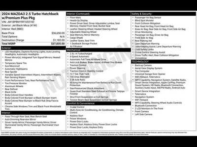 2024 Mazda Mazda3 2.5 Turbo Premium Plus Package